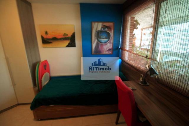 Excelente apartamento 3 quartos, frente, andar alto, parcialmente mobiliado, lazer complet - Foto 19