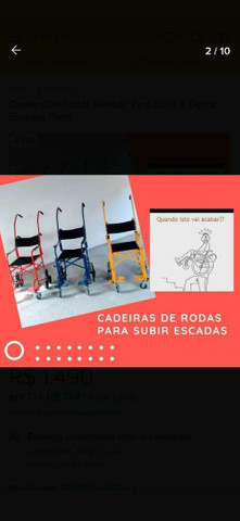 Cadeira de rodas Para subir e descer escadas  - Foto 2