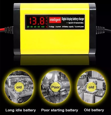 Carregador baterias chumbo/ácida 12V 2ah inteligente display Led bivolt-auto top - Foto 3