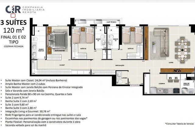 Apartamento com 3 dormitórios à venda, 121 m² por R$ 990.000,00 - Setor Marista - Goiânia/ - Foto 12