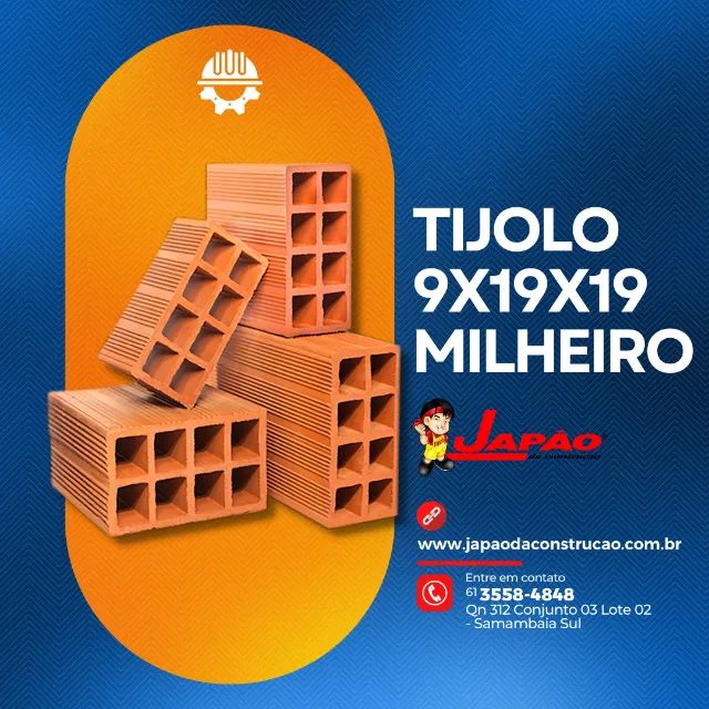 Tijolo 19x19x09 Melhor Preço do DF Faça Seu Orçamento Pelo Whatsapp
