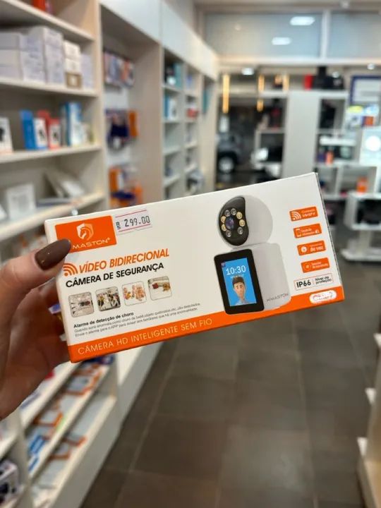 Câmera de Segurança Wi-Fi Maston - HD, Bidirecional, Alarme de Choro