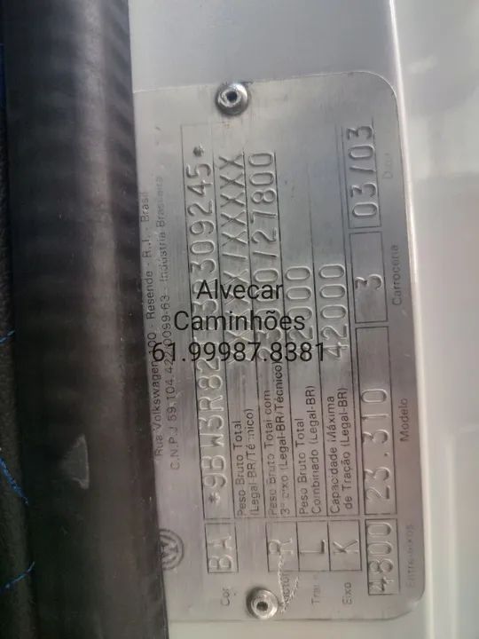 Vw 23310/03 truck chassis  - Foto 12