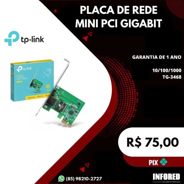 Placa de Rede Pci-e Gigabit Rj45 Tplink TG-3468