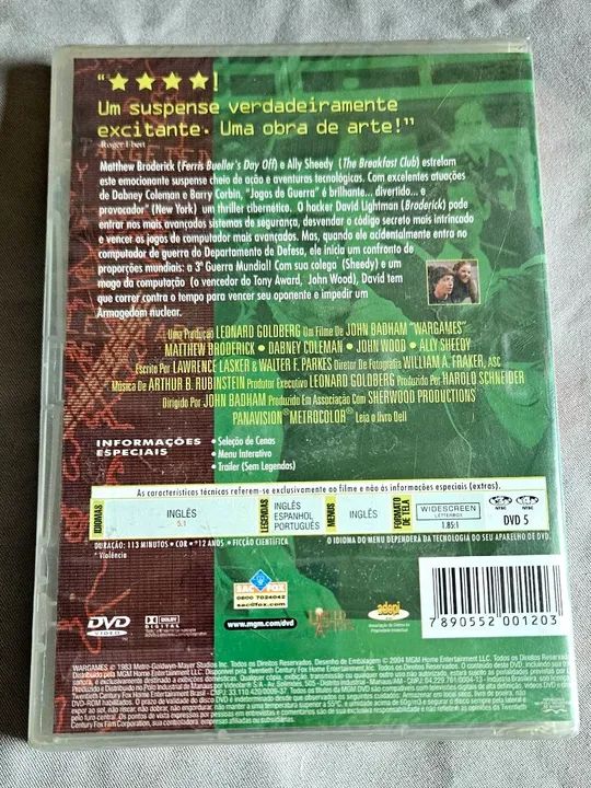 DVD - Jogos de Guerra - Novo/Lacrado. - Foto 2