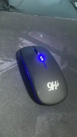Mouse sem fio preto rgb recarregavel 