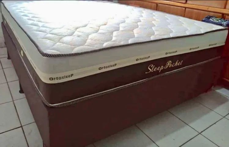 Cama box colchão e base (novo) brinde 
