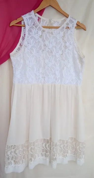 VESTIDO SOCIAL EM CREPE E RENDAO - Foto 4