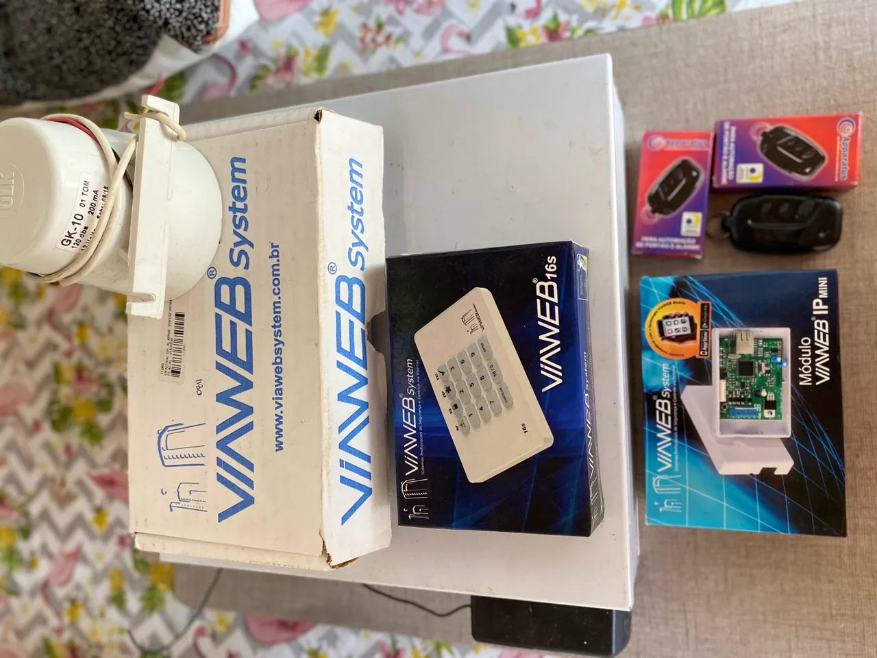 Kit alarme - Central de Alarme Via Web Vw10z + Teclado + Mod. IP + 6 Sensores