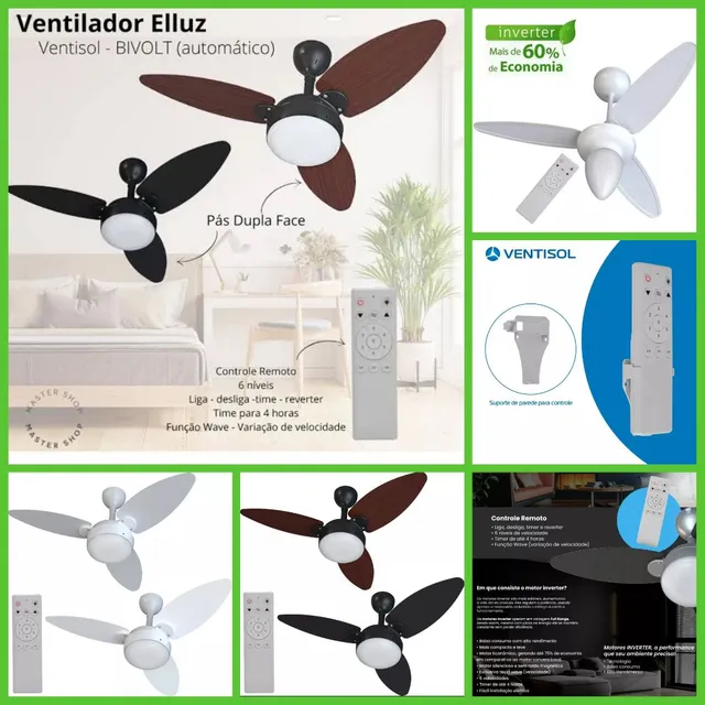Ventilador de teto Elluz ( instalado )