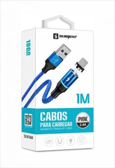 Cabo lightning Iphone Ipad magnético trançado 