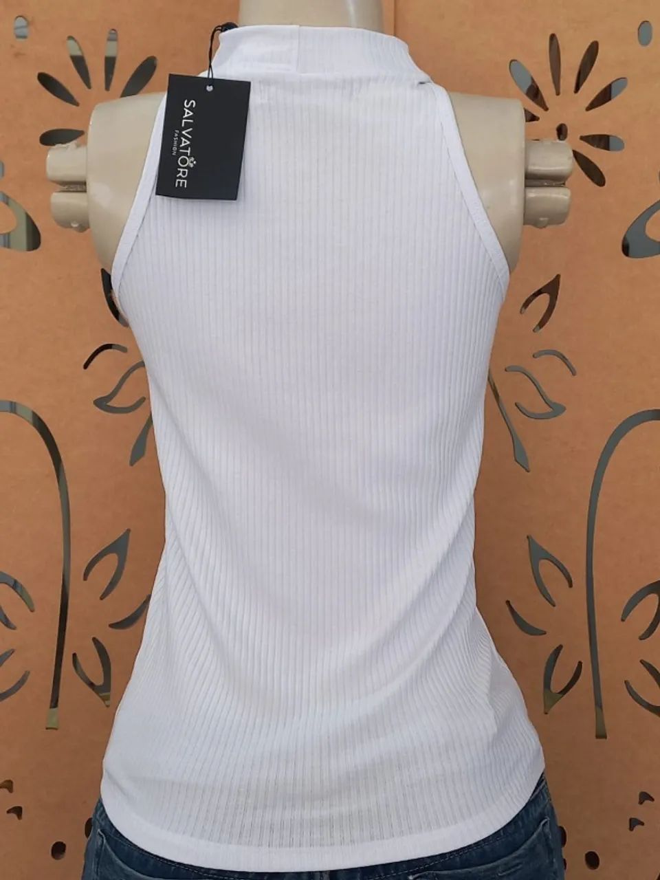  Camiseta Regatas Salvatore malha canelada - Foto 3
