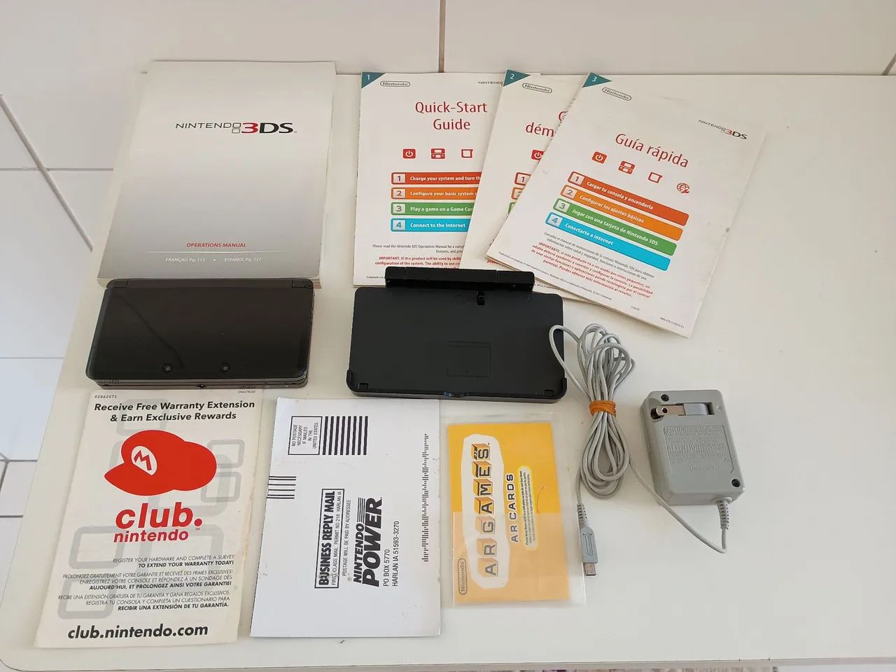 Nintendo 3DS - Console Completo Desbloqueado Cartão 65GB Melhores jogos 