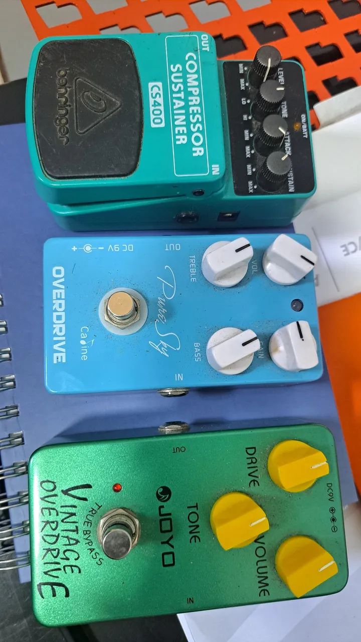 Pedais de Efeito para Guitarra:- Compressor, Overdrive