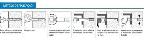CHUMBADOR INOX 1/2 X 4 POLEGADAS (KIT 10 UN.)64231830466689125