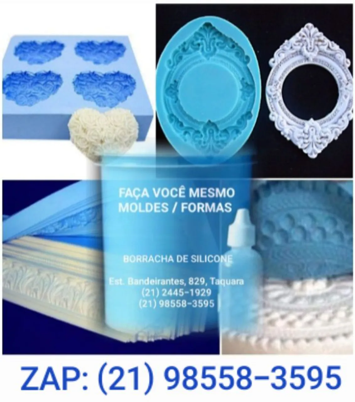 Borracha de Silicone para Fazer Moldes / Formas de Silicone Decoração - Faça Você Mesmo