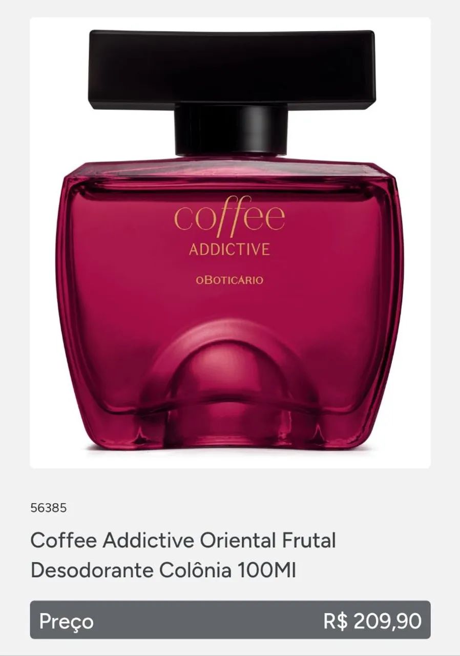 Coffee Addictive Oriental frutal colônia 100ml