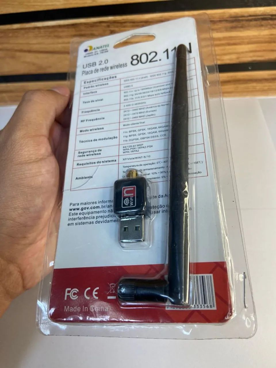 Placa de Rede Wireless 802.11N - USB 2.0