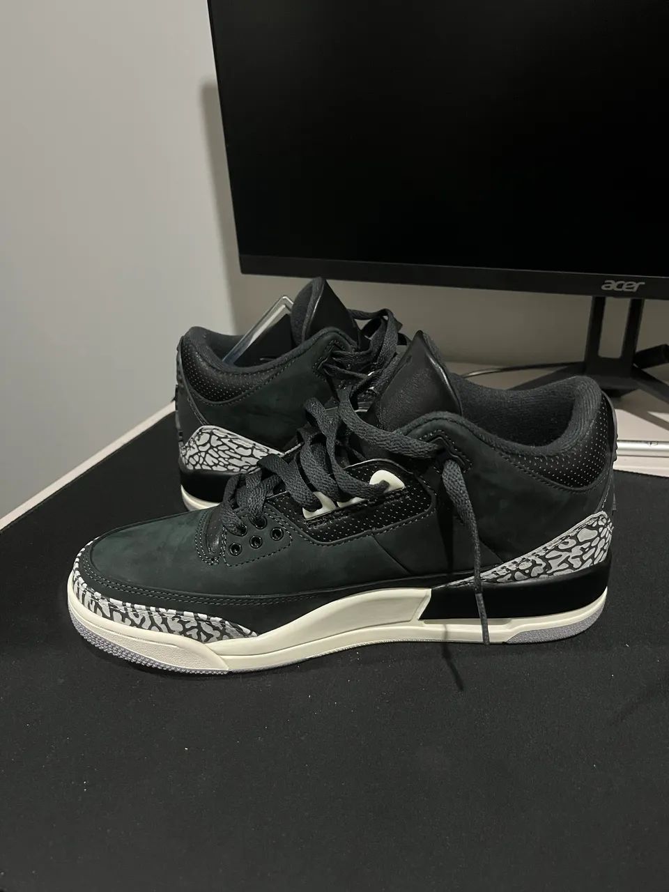 Tênis nike air jordan 3 black noir - Foto 2