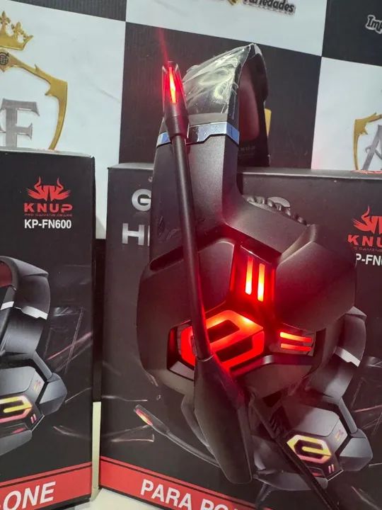Headset Gamer KNUP KP-FN600 com Microfone - Novo ps4 - Foto 5
