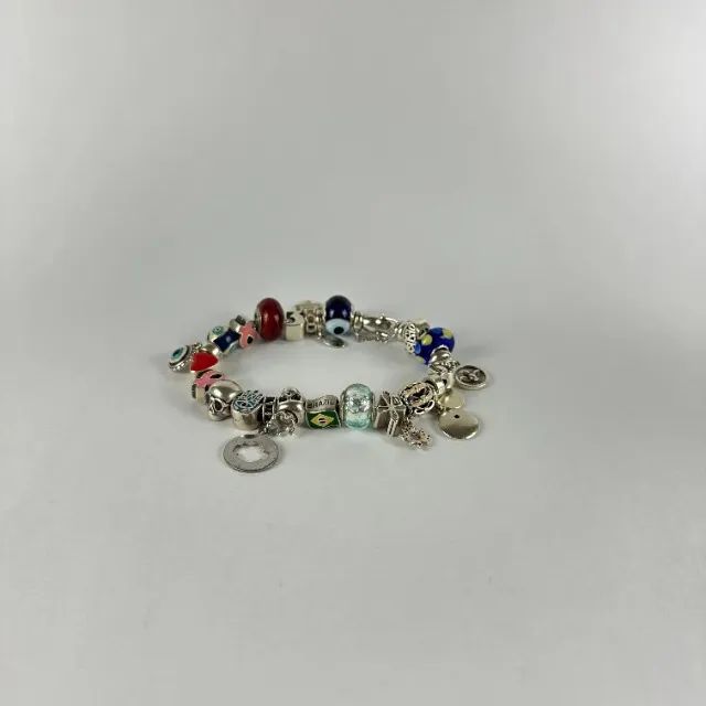 Pulseira Life Vivara com 25 Berloques de Prata