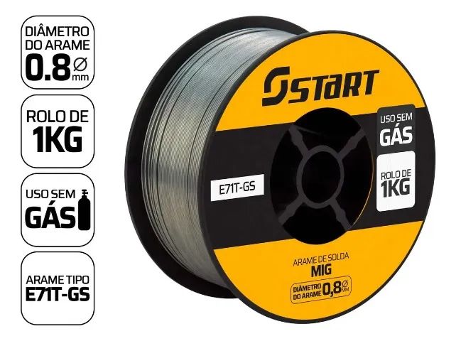 Arame Solda Mig Uso Sem Gás 0.8mm Rolos De 1kg Cada