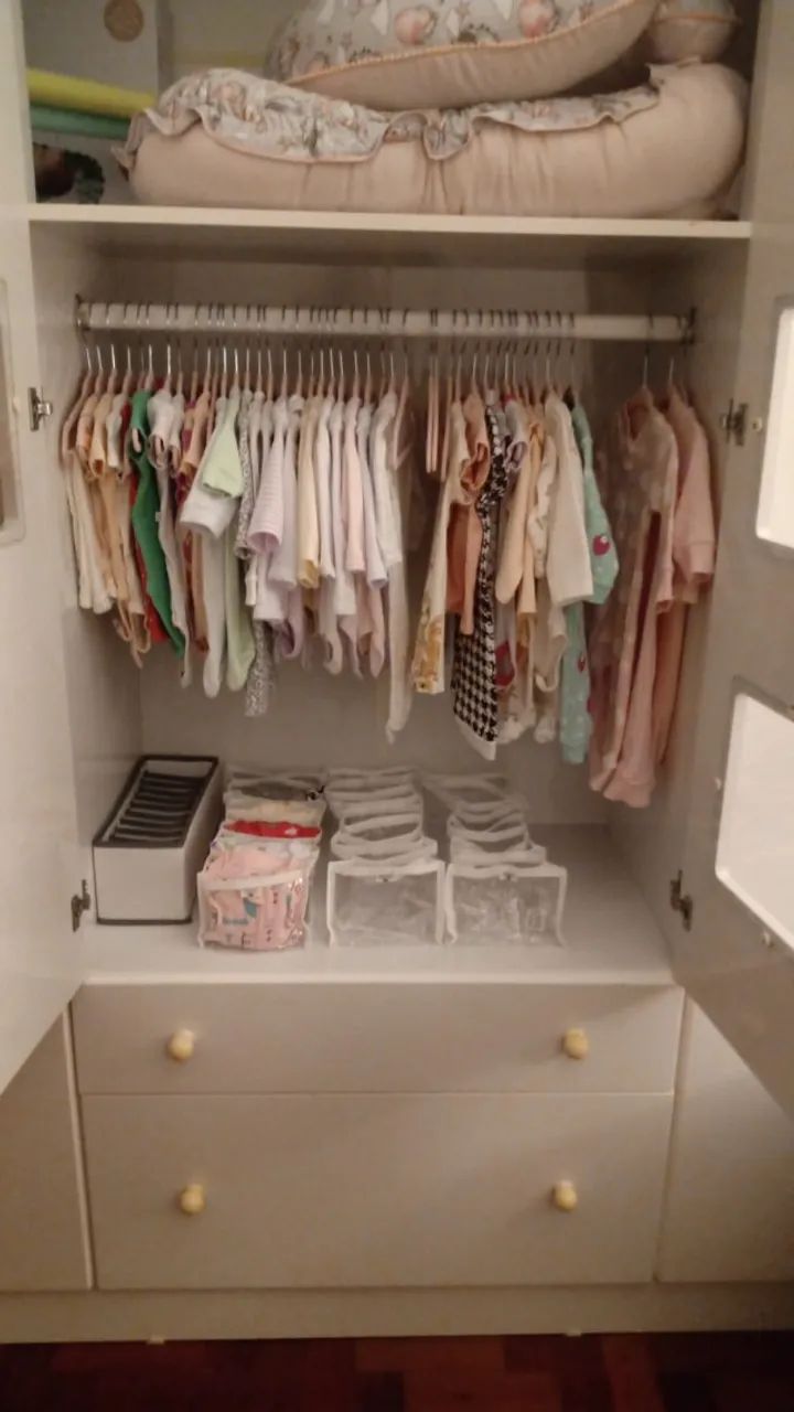 Guarda roupa infantil 4 portas 2 gavetas - MDF - Foto 2