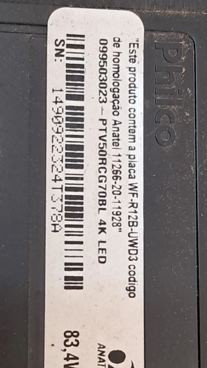 tv philco 50 polegadas com defeito na tela