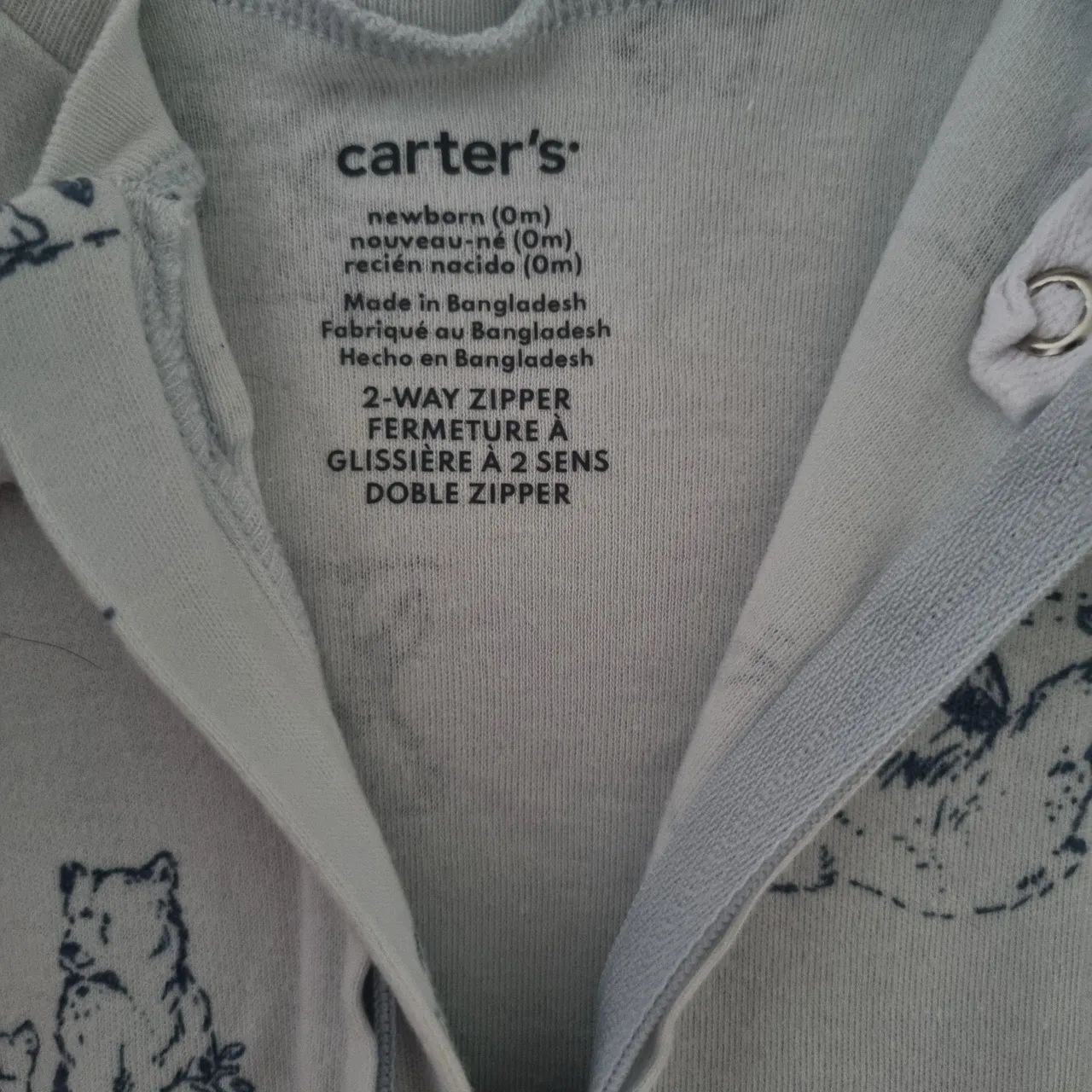 Macacão Bebê Urso da marca Carters - Tamanho RN - Foto 4