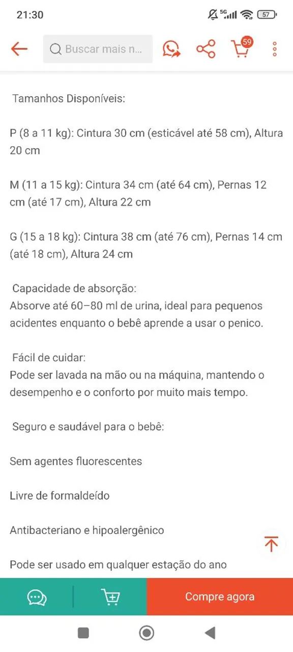 Kit desfralde Tam M 11 a 15kg - Foto 6