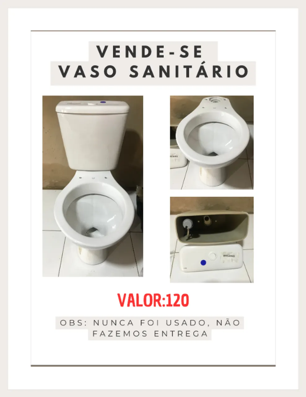 Vaso Sanitário Com Caixa