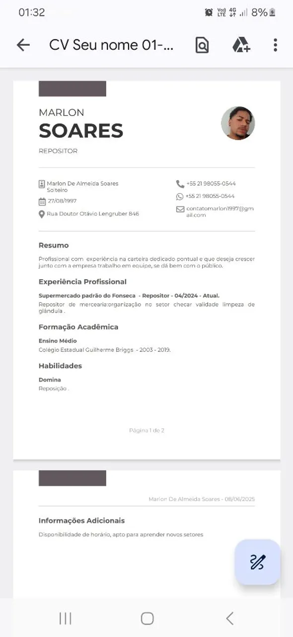 Vaga de emprego