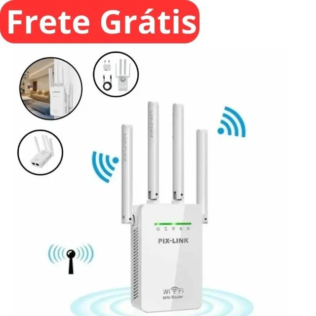 Repetidor Wifi 4 Antenas Pix-Link 