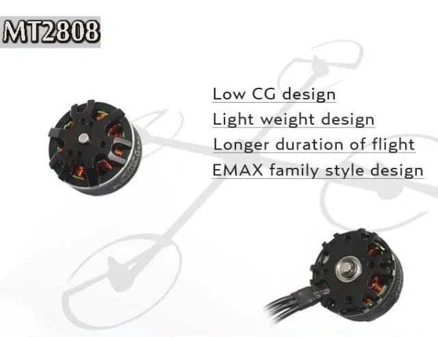 04 Motores EMAX Multicopter Drone motor MT2808-850kv - Foto 3