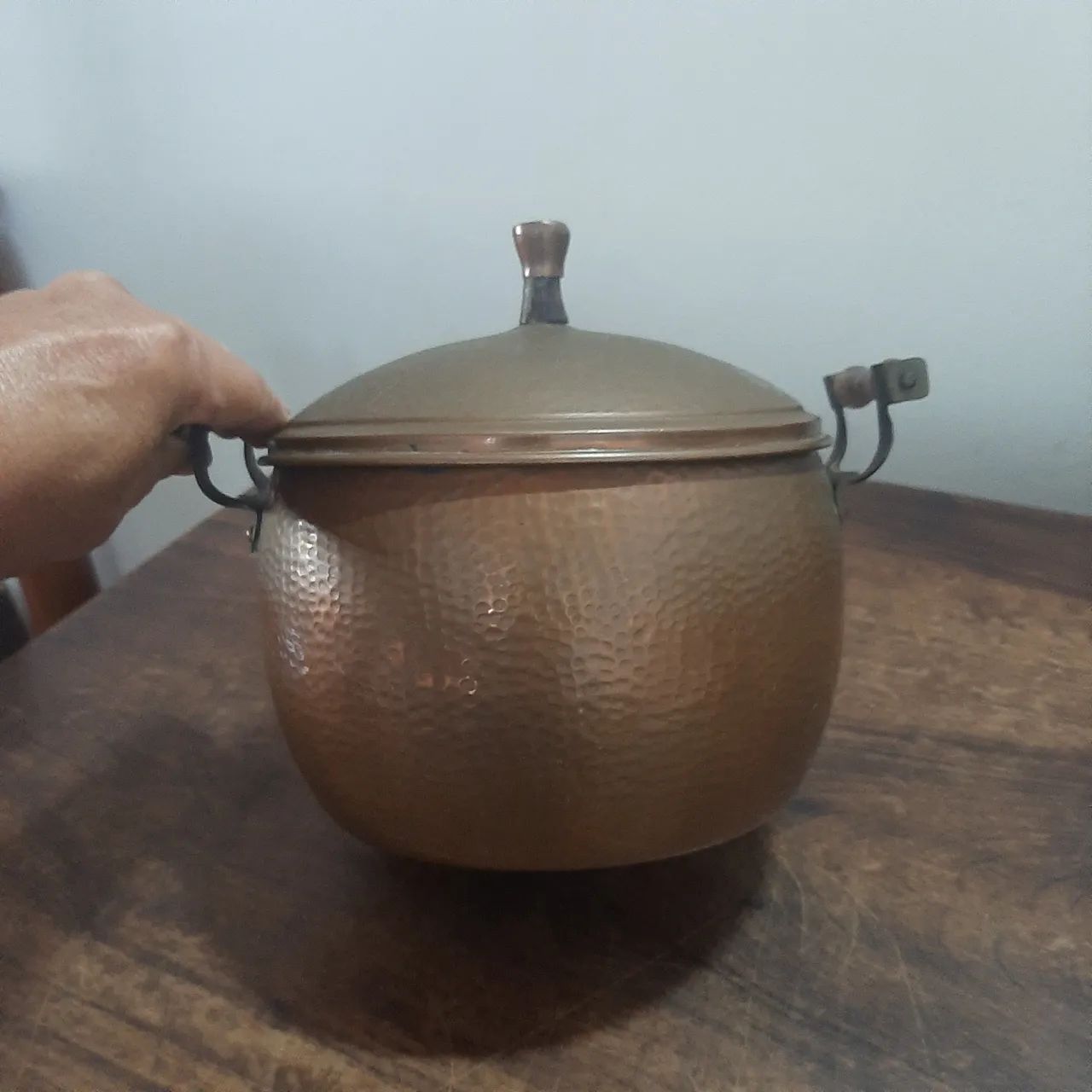 Panela de Cobre Antiga Decorativa - Foto 3