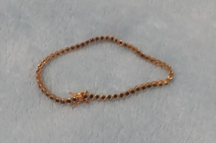 Pulseira tipo Riviera- Zircônia Preta