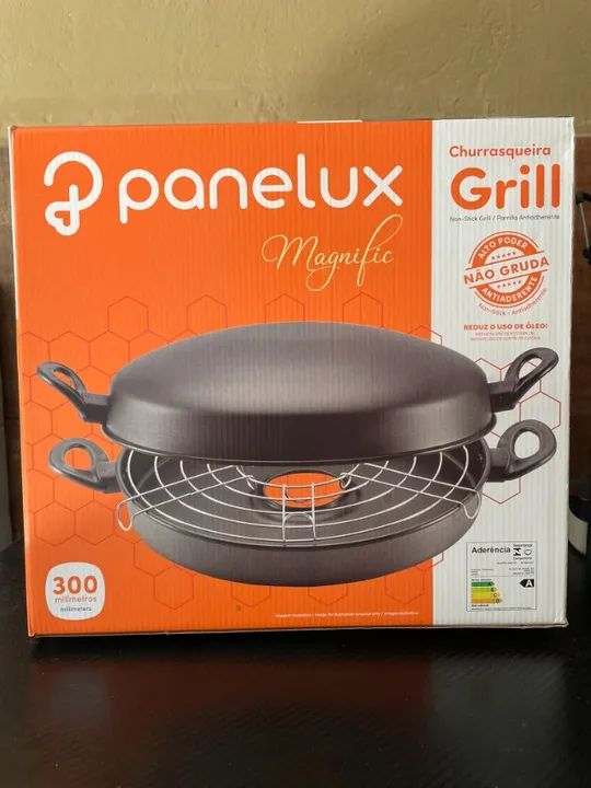 Churrasqueira grill panelux antiaderente 30 cm