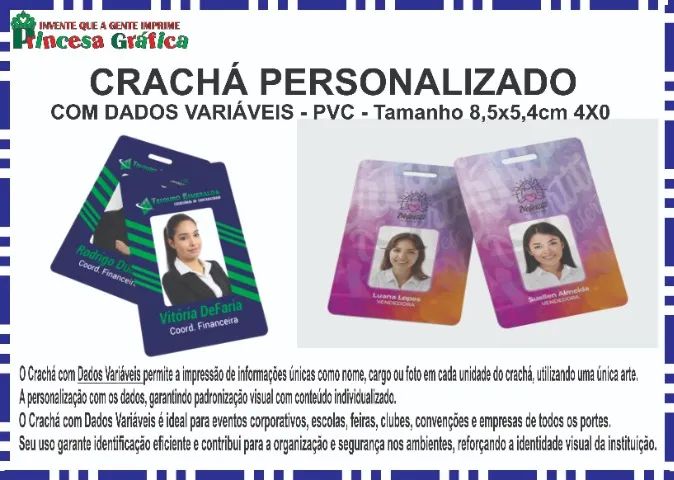 Crachá personalizado