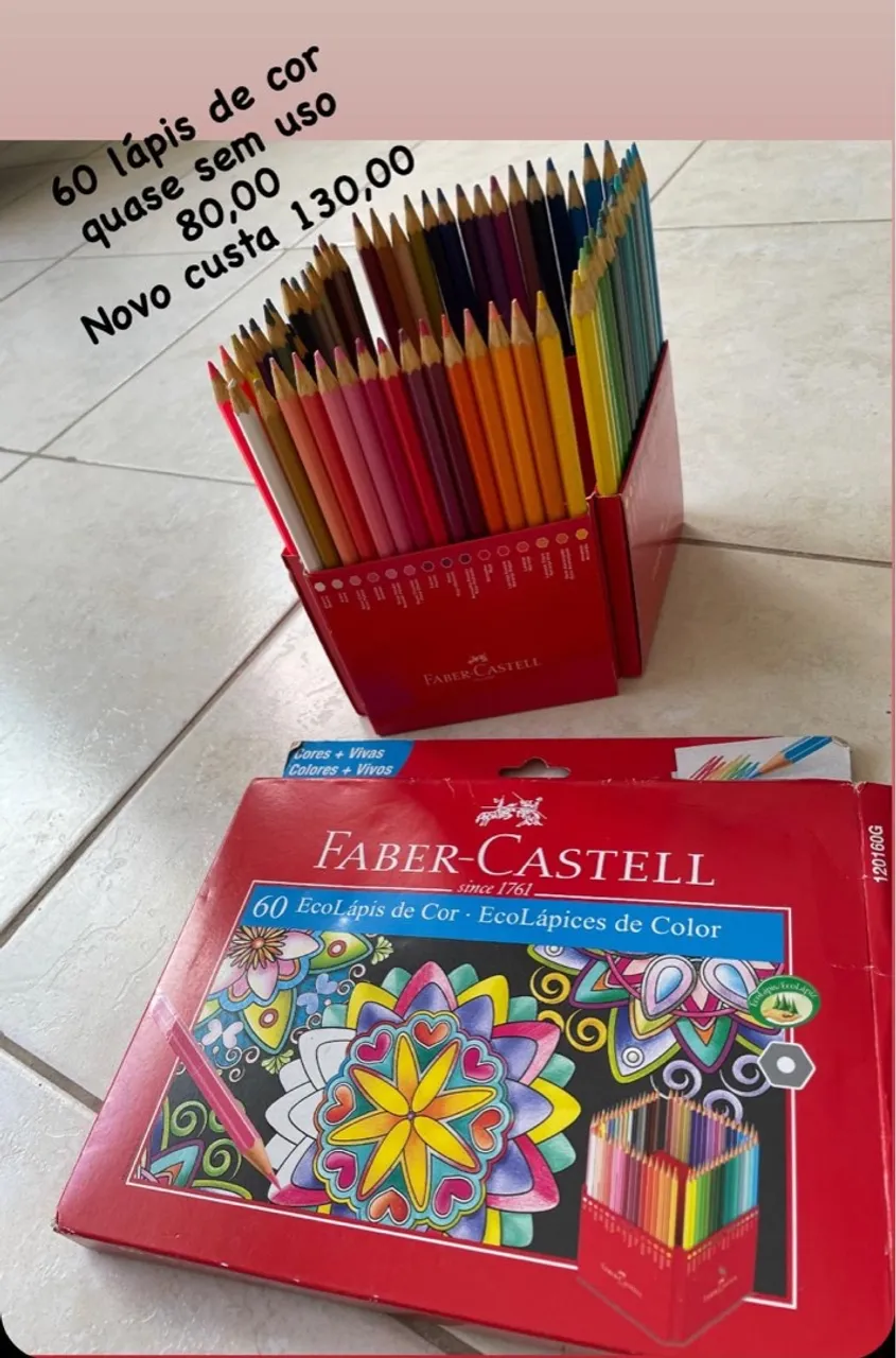 Lápis de cor Faber Castell 60 cores