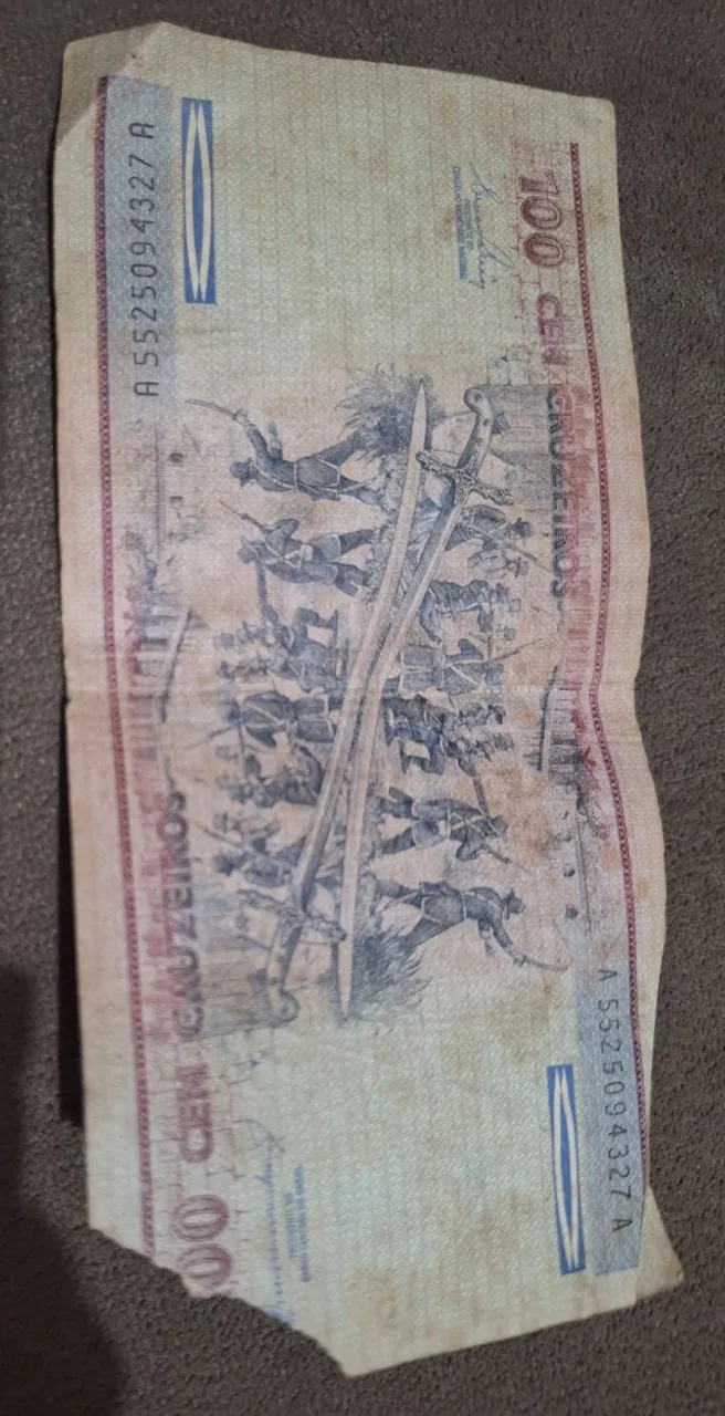 Cédula antiga 100 cruzeiros
