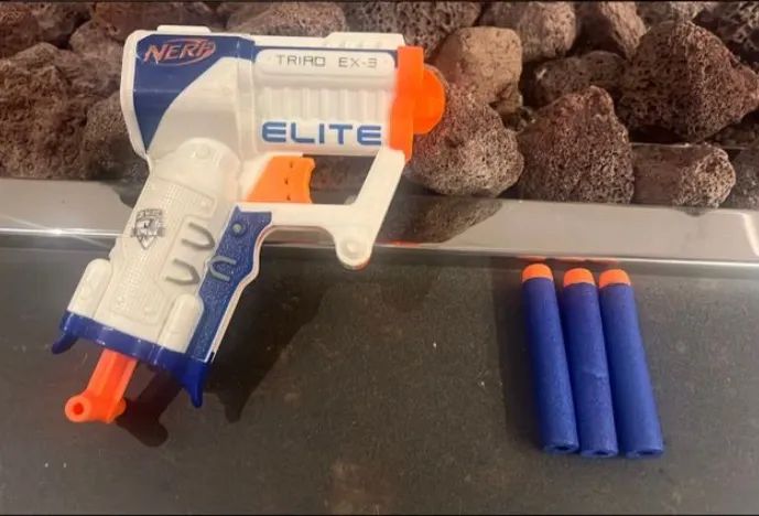 nerf elite triad ex-3 hasbro 4 peças