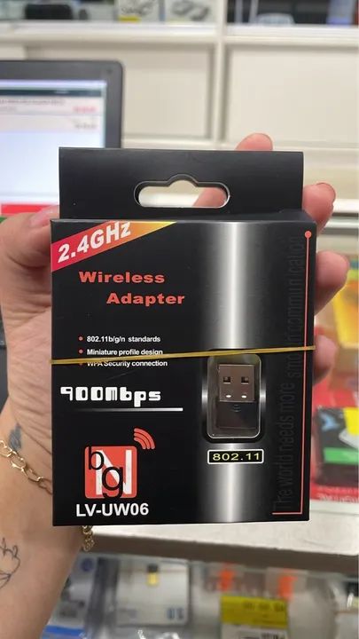 Adaptador Wi-Fi 2.4GHz 900Mbps