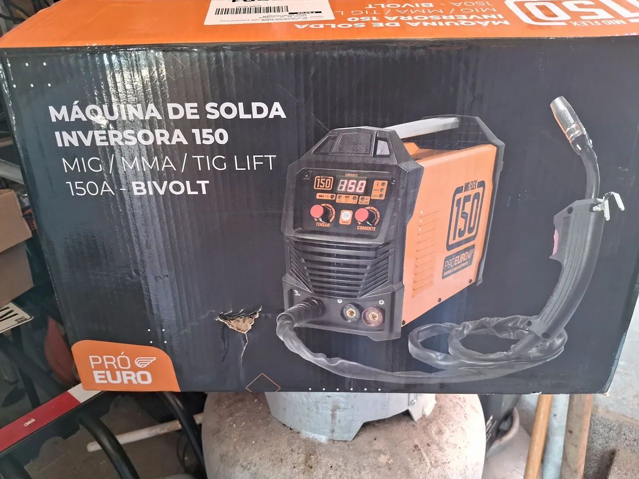 Máquina de solda inversora 150A MIG/MMA/TIG Lift Bivolt Pro Euro ...