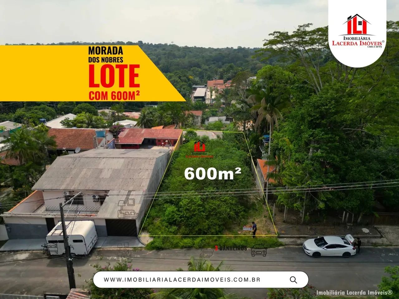 Lote Residencial com 15x40= 600m² no Morada dos Nobres/ Tem Registro de Imóveis