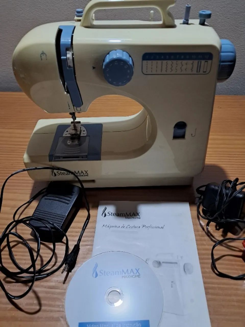 Maquina de costura profissional 12 pontos sm 520 steam max