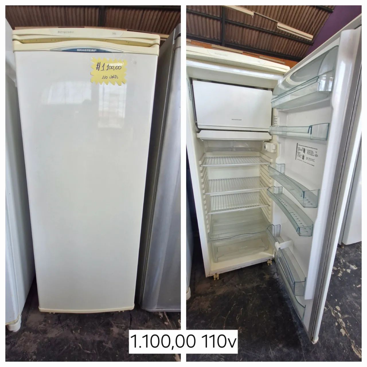 Geladeira Brastemp 110v uma porta 