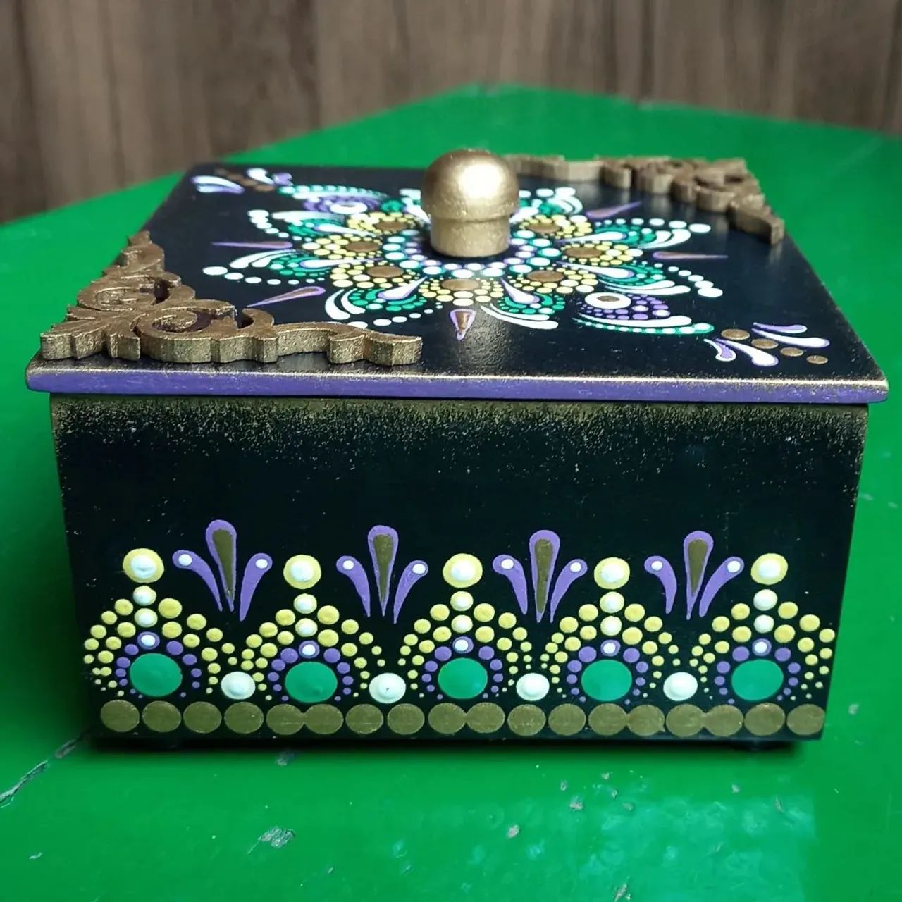 Caixinha MDF decorada mandala - Foto 3