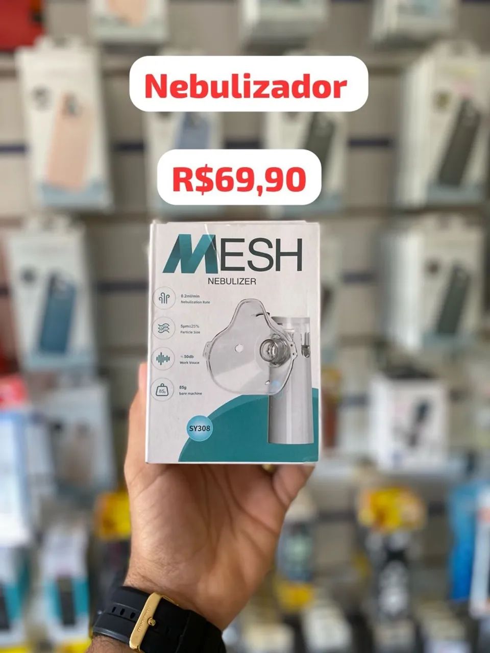 Nebulizador Mesh SY308 - R$69,90