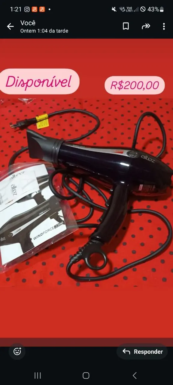 Secador de Cabelo Altez Windforce 2200
