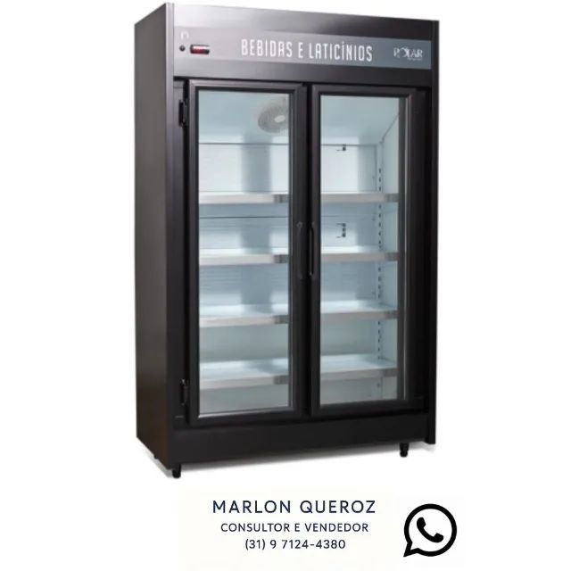 Refrigerador Auto Serviço 2 Portas Novo Preto Polar